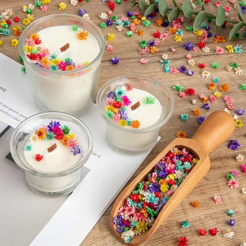 Resin Craft Ideas - Fleur colorée mixte pour moulage d'avertissement,