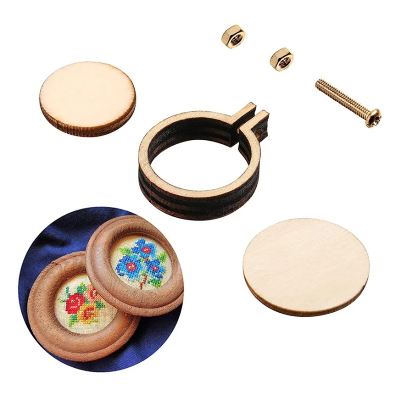 Cerceau rond de broderie en bo - Wood Ring Blank avis et prix