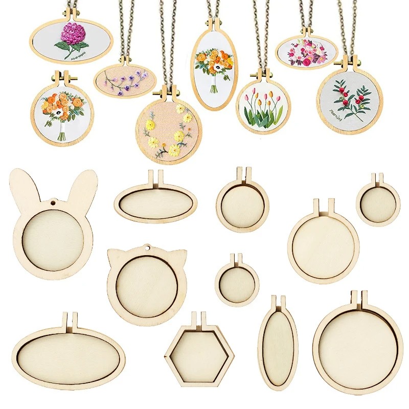 Cerceau rond de broderie en bo - Wood Ring Blank avis et prix