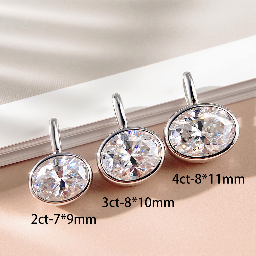 Collier OEVAS 2-4CT Moissanite - Bezels Set Pendant avis et prix