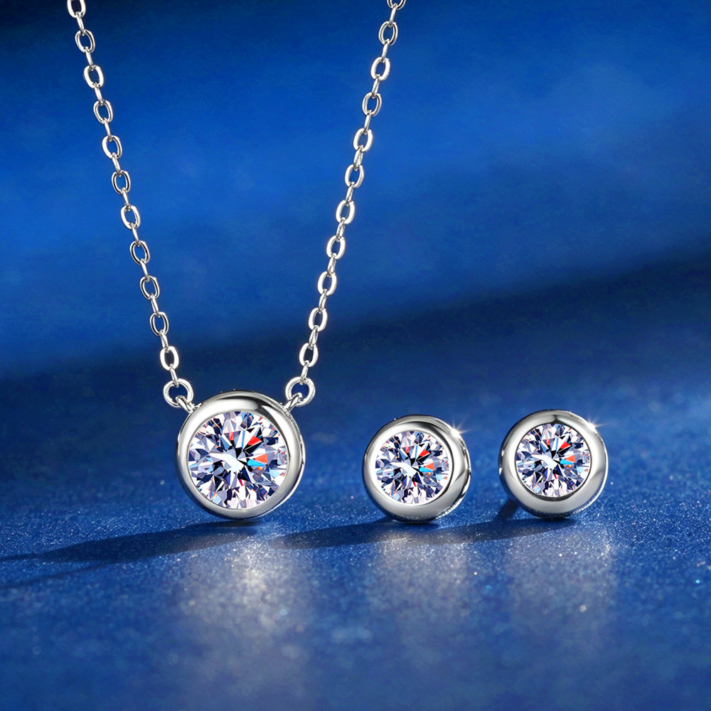 Boucles d'oreilles clous serti - Bezels Set Pendant avis et prix