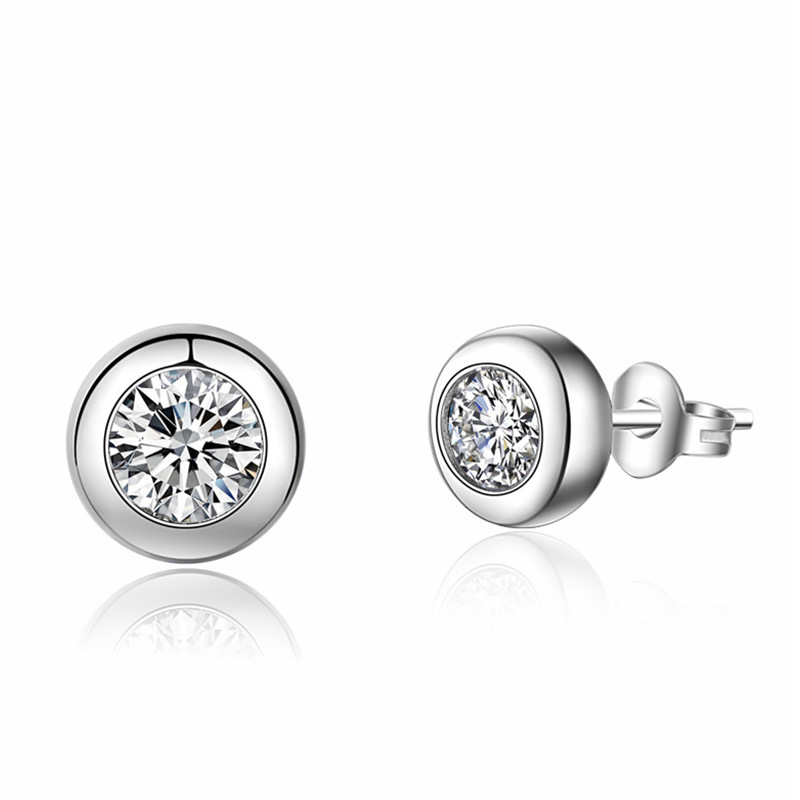 Boucles d'oreilles clous serti - Bezels Set Pendant avis et prix